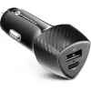 Forcell Carbon CC50-1A1C 38W auto nabíjačka USB-C PD 3.0 + USB-A QC 3.0 čierna