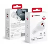 Forcell Carbon CC50-1A1C 38W USB-C PD + USB-A QC 3.0 auto nabíjačka - biela