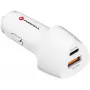 Forcell Carbon CC50-1A1C 38W USB-C PD + USB-A QC 3.0 auto nabíjačka - biela