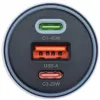 Forcell F-Energy 65 auto nabíjačka 65W, 2x USB-C (PD 3.0) & 1x USB-A (QC 4.0), sivá