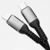 Forcell F-Energy Cafule kábel USB-C na USB-C 2 m 240 W PD 5A QC 4.0 pletený čierny