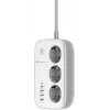 Forcell F-Energy VT-PS03 inteligentný napájací pás, 3x zásuvka Schuko, USB-C PD 30W, 3x USB-A QC 3.0, Wi-Fi, ovládanie cez aplikáciu Tuya, 2500W/10A