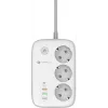 Forcell F-Energy VT-PS03 inteligentný napájací pás, 3x zásuvka Schuko, USB-C PD 30W, 3x USB-A QC 3.0, Wi-Fi, ovládanie cez aplikáciu Tuya, 2500W/10A