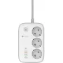 Forcell F-Energy VT-PS03 inteligentný napájací pás, 3x zásuvka Schuko, USB-C PD 30W, 3x USB-A QC 3.0, Wi-Fi, ovládanie cez aplikáciu Tuya, 2500W/10A