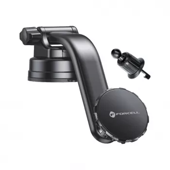 Forcell F-Grip MagLuxe magnetický držiak na mobil do auta – čelné sklo, palubná doska, ventilácia – čierna