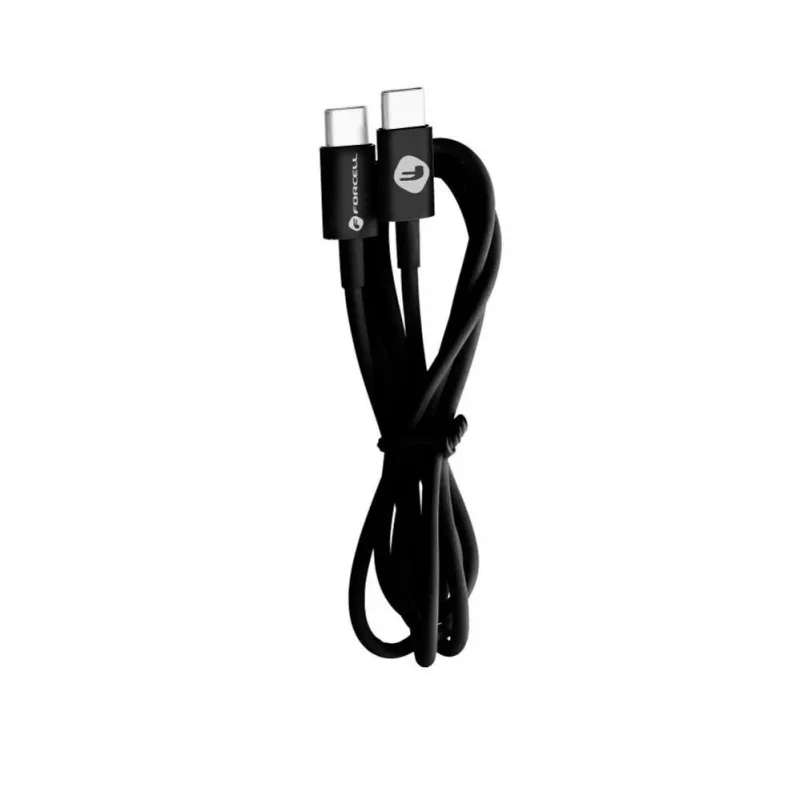 Forcell USB-C na USB-C kábel F-Energy QC PD Tube 1m C293 čierny