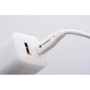 Forcell VT-41 GaN III 33W nástenná nabíjačka s 1x USB-C PD 3.0 & 1x USB-A QC 4.0 (biela)