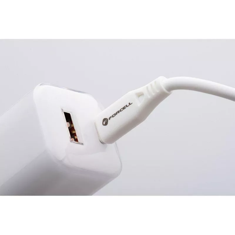 Forcell VT-41 GaN III 33W nástenná nabíjačka s 1x USB-C PD 3.0 & 1x USB-A QC 4.0 (biela)