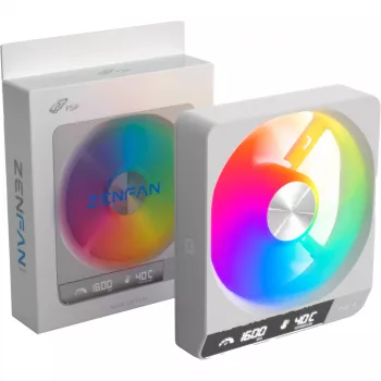 Fortron ZENFAN 120 White 120mm PWM ARGB ventilátor