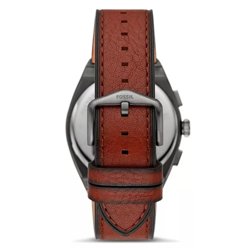 Fossil FS5799 pánske minimalistické quartz hodinky 44mm čierna koža