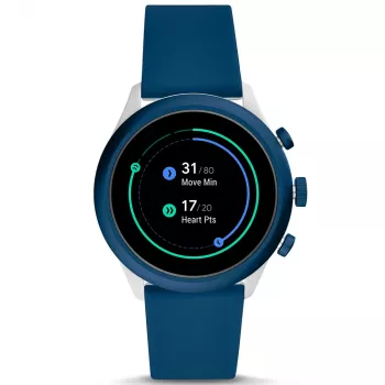 Fossil FTW4036 Gen 5 smartwatch 44 mm oceľ silikónový remienok Wear OS