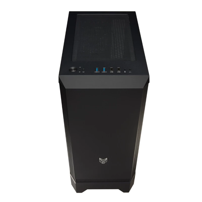 FSP CMT260 ATX Mid-Tower herná skriňa - Tempered Glass, čierna