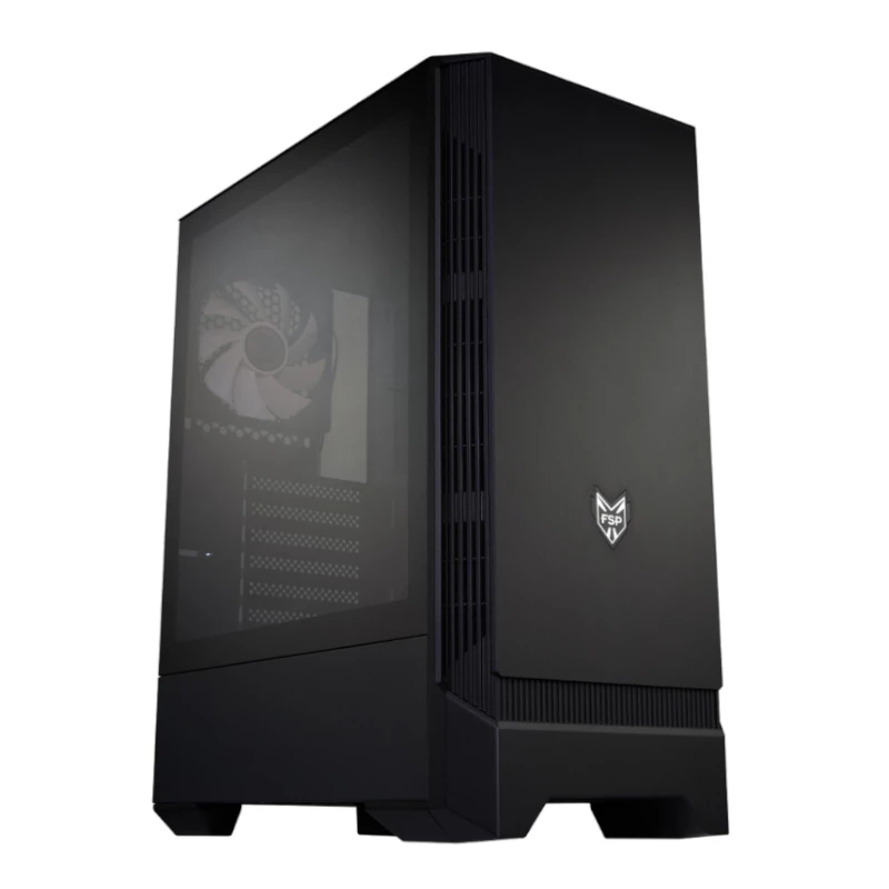 FSP CMT260 ATX Mid-Tower herná skriňa - Tempered Glass, čierna