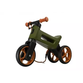FUNNY WHEELS Rider Super 2-in-1 odrážadlo / trojkolka, khaki