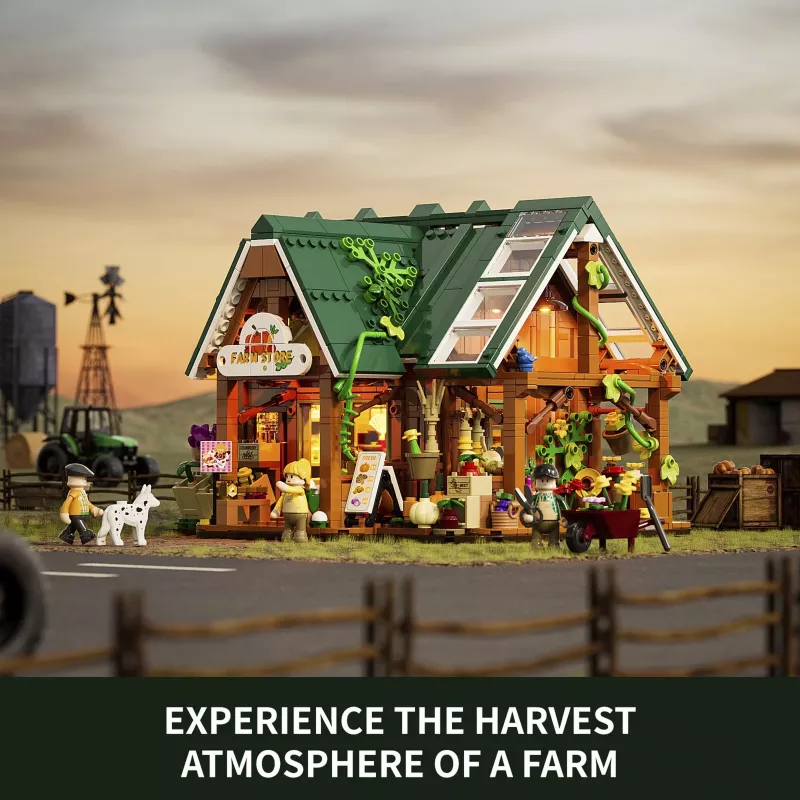 Funwhole Lumibricks Farm Store stavebnica (2688 dielov) s LED osvetlením