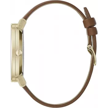 FURLA Giada dámske quartz hodinky WW00003002L2 38 mm strieborný ciferník modrý kožený remienok