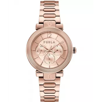 FURLA Giada dámske quartz hodinky WW00011006L3 38mm strieborná ružová koža
