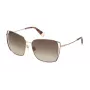 FURLA SFU600-590A93 dámske slnečné okuliare Havana acetátový rám hnedé gradientové sklá 59 mm
