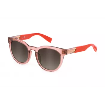 FURLA SFU687-510D48 dámske slnečné okuliare - hnedý havana acetátový rám, hnedé gradientové šošovky, 51 mm