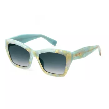 FURLA SFU778-5509E6 dámske slnečné okuliare - hnedý acetátový rám s hnedými gradientovými šošovkami - 55/18/140 mm