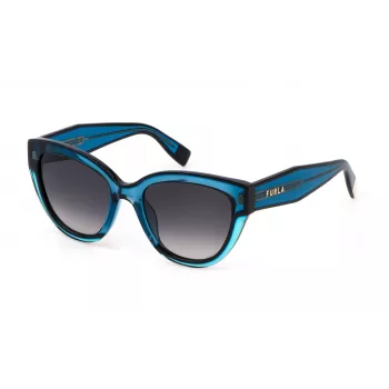 FURLA SFU779V5306N1 dámske slnečné okuliare Havana acetátový rám hnedé polykarbonátové sklá 53mm