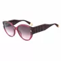FURLA SFU784-570AFD dámske slnečné okuliare Havana acetátový rám hnedé gradientové sklá 57/19/140 mm