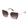 FURLA SFU786V570AHL dámske slnečné okuliare, havana-hnedý acetátový rám, hnedé gradientové sklá, 57/14/140 mm