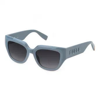 FURLA SFU809V5304GT dámske hranaté slnečné okuliare Havana hnedá gradient 53 mm