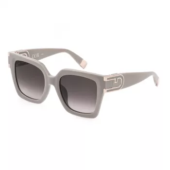 Furla SFU878 dámske slnečné okuliare Cat-Eye, havana hnedá obruba, hnedé gradientové sklá, 52 mm SFU878-520AEC