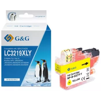 G&G kompatibilná Brother LC-3219Y žltá atramentová kazeta High-Yield (13990)