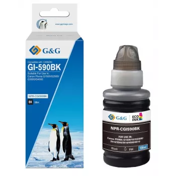 G&G kompatibilná Canon GI-590BK / 1603C001 doplňovacia atramentová fľaša čierna (19386)