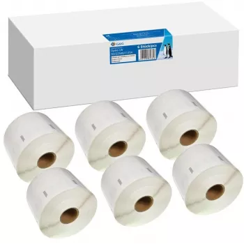 G&G kompatibilné etiketové rolky 32x57 mm čierna na bielu, 6 roliek x 1000 etikiet, pre Dymo 11354/S0722540