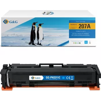 G&G kompatibilná tonerová kazeta pre HP 207A / W2211A (azúrová)