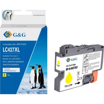 G&G atramentová kazeta kompatibilná s Brother 427XL LC-427XLY žltá
