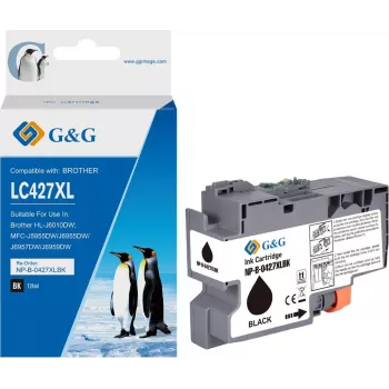 G&G atramentová kazeta kompatibilná s Brother 427XL LC-427XLBK čierna High Yield
