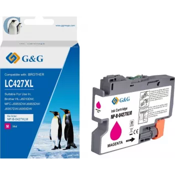 G&G atramentová kazeta kompatibilná s Brother 427XL LC-427XLM purpurová