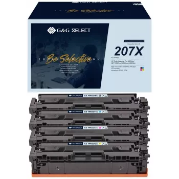 G&G Select XL toner 4-balík pre HP 207X (čierna, cyan, magenta, žltá) - kompatibilný, vysoká výťažnosť