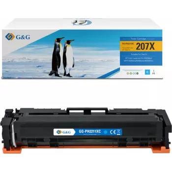 G&G XL toner kompatibilný s HP 207X / W2211X (s čipom) (19462) - azúrová
