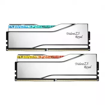 G.Skill Trident Z5 Royal RGB 48GB (2x24GB) DDR5-8400 CL40 kit stolovej pamäte - leštená strieborná