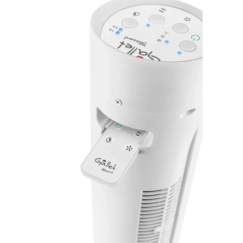 Gallet GALVEN82T vežový ventilátor 45W 23cm 3 rýchlosti oscilácia diaľkový ovládač biely