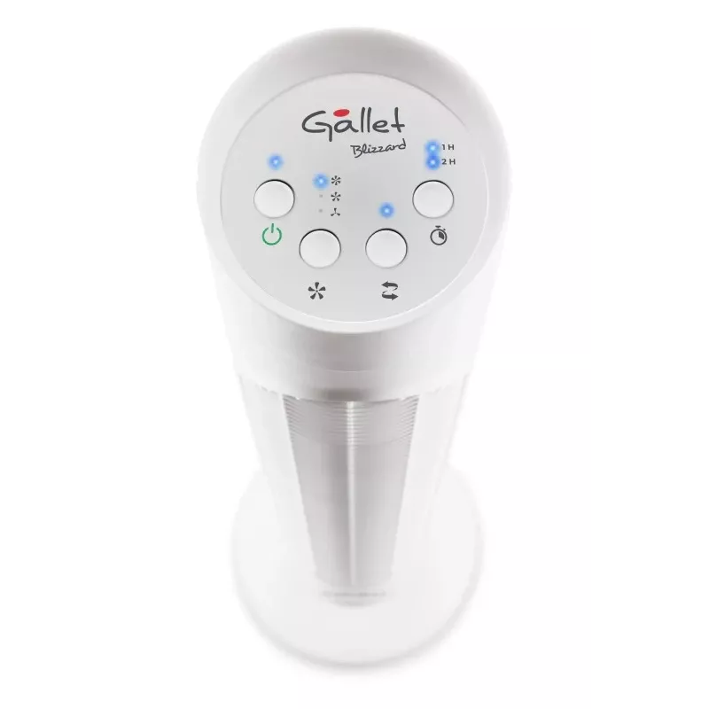 Gallet GALVEN82T vežový ventilátor 45W 23cm 3 rýchlosti oscilácia diaľkový ovládač biely
