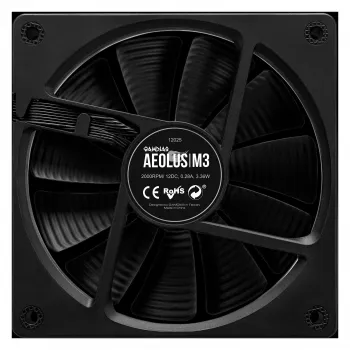 GAMDIAS AEOLUS M3-1201 ARGB skriňový ventilátor - 120mm, PWM, hydraulické ložisko, čierna
