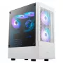 GAMDIAS Talos E3 MESH herná midi-tower skriňa, biela, tvrdené sklo, 4x120mm ARGB ventilátory, ATX/Micro-ATX/Mini-ITX, mesh predný panel