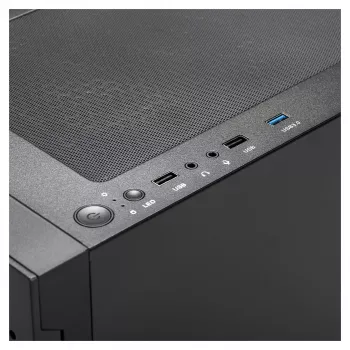 Gamdias Talos E3 Mesh RGB midi-tower ATX skriňa s tvrdenými sklenenými panelmi (čierna)