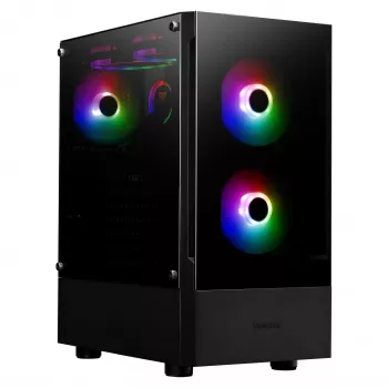 GAMDIAS Talos E3 RGB Midi-Tower ATX skriňa s bočnicou z tvrdeného skla (čierna)