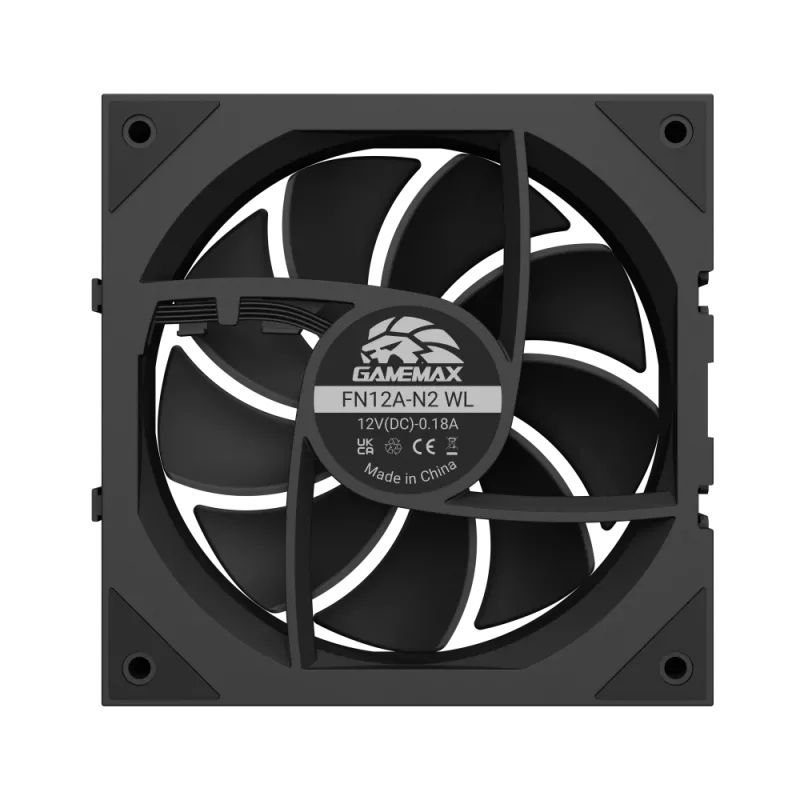 Gamemax FN12A-N2 WL skriňový ventilátor čierny