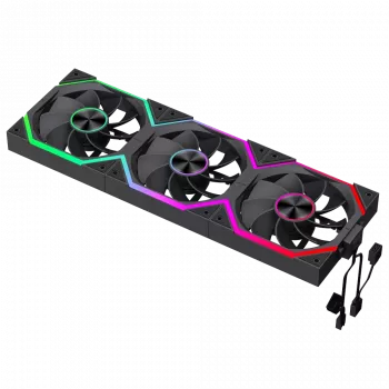 Gamemax FN12A-N2 WL-R skriňový ventilátor čierny