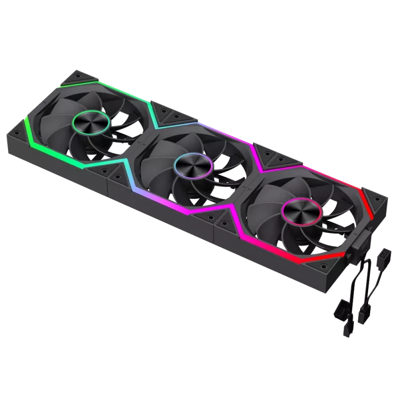 Gamemax FN12A-N2 WL-R skriňový ventilátor čierny