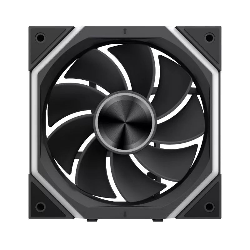 Gamemax FN12A-N2 WL-R skriňový ventilátor čierny