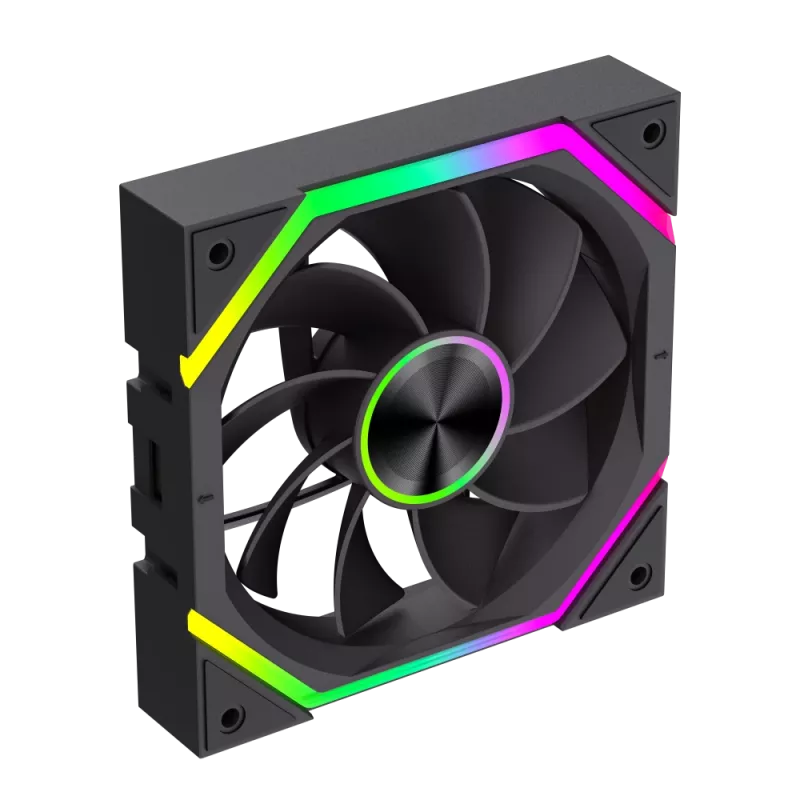 Gamemax FN12A-N2 WL-R skriňový ventilátor čierny